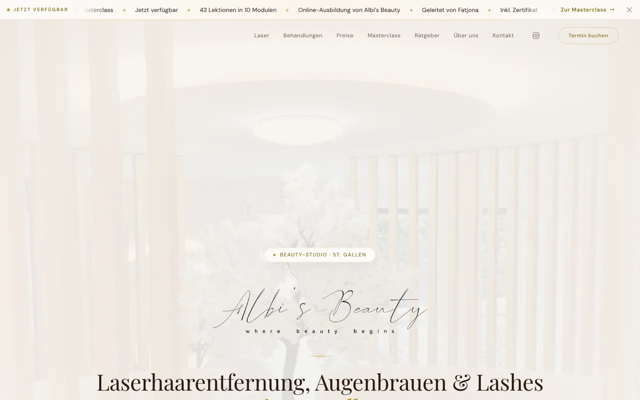 albisbeauty.ch am Desktop